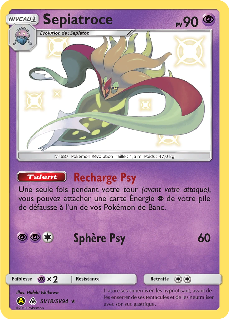 Carte Pokémon Sepiatroce de l'extension Destinées Occultes