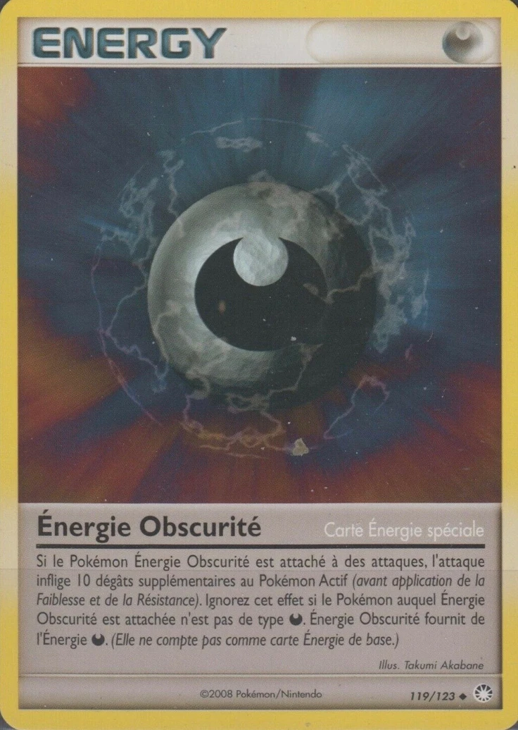 Carte Pokémon Énergie Obscurité de l'extension Trésors Mystérieux