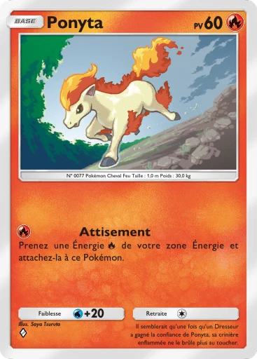 Carte Pokémon Ponyta de l'extension Booster de Luxe Méga