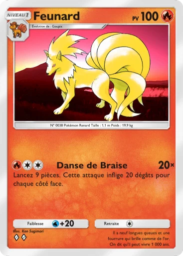 Carte Pokémon Feunard de l'extension Jours Heureux
