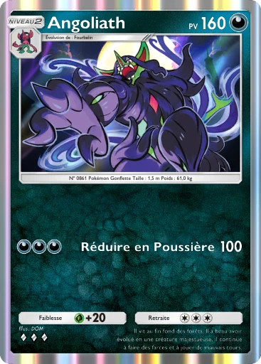 Carte Pokémon Angoliath de l'extension Méga-Ascension