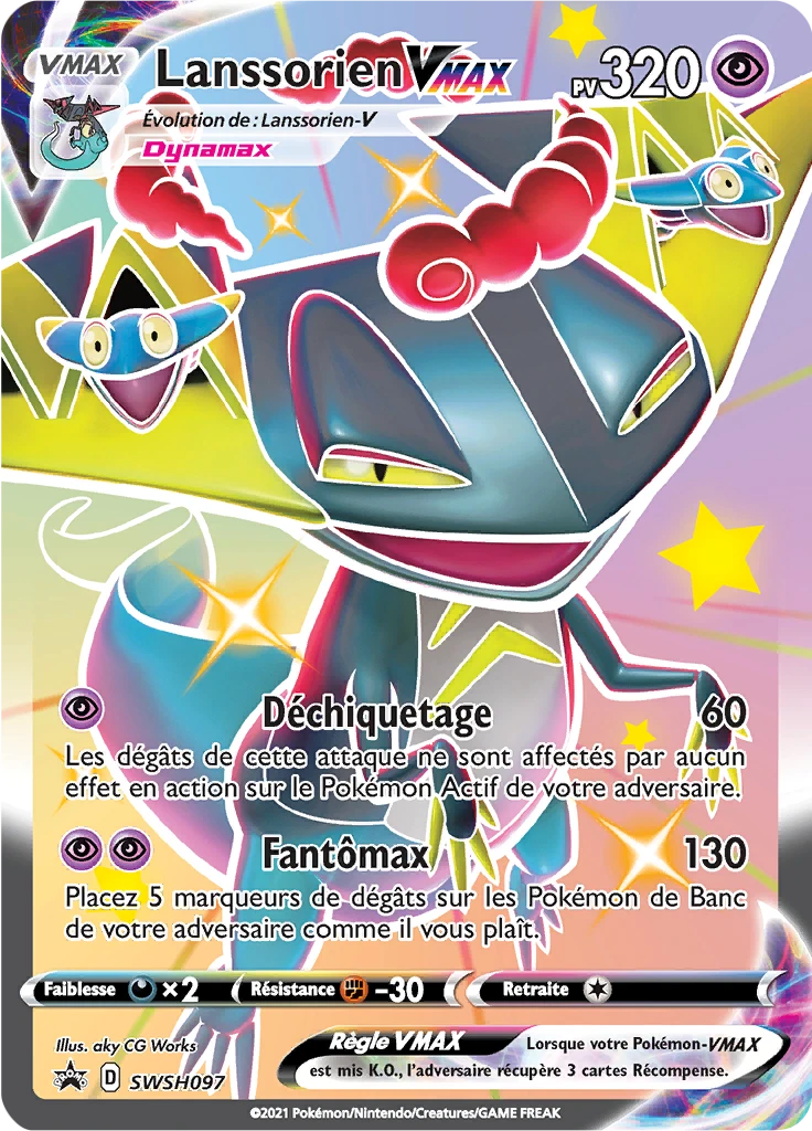 Carte Pokémon Lanssorien VMAX de l'extension Promo SWSH