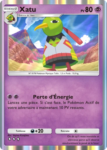 Carte Pokémon Xatu de l'extension Sagesse entre Ciel et Mer
