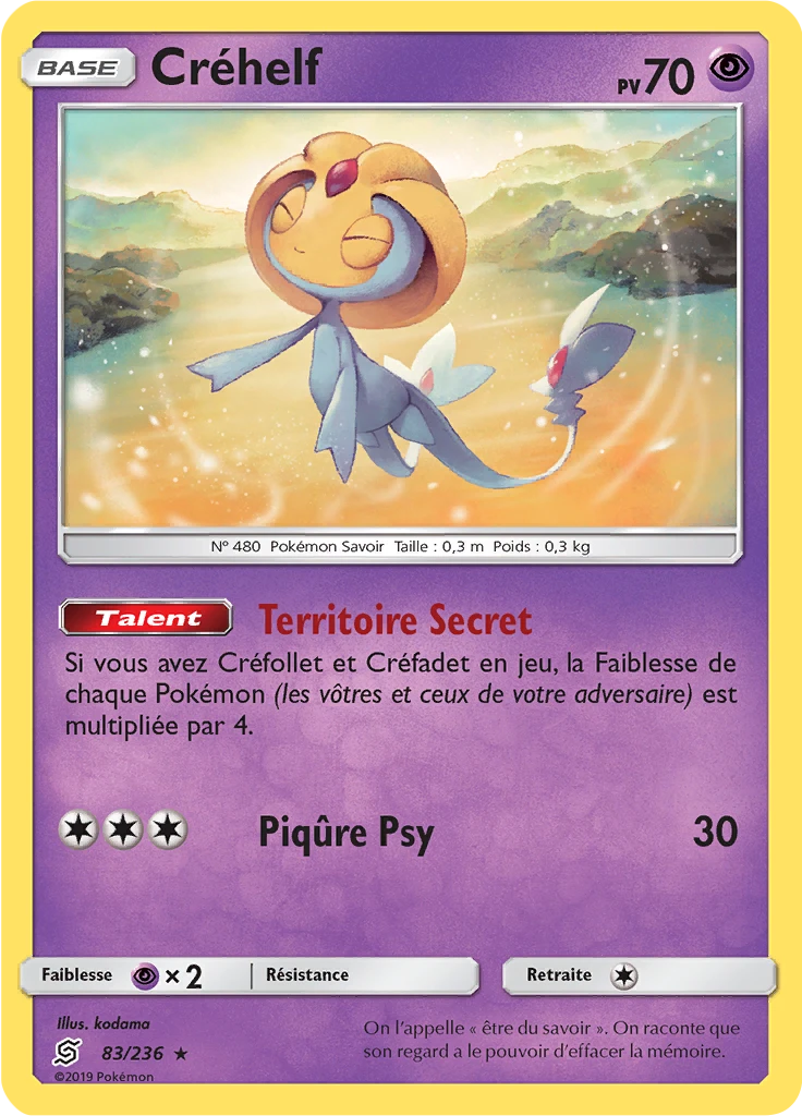 Carte Pokémon Créhelf de l'extension Harmonie des Esprits