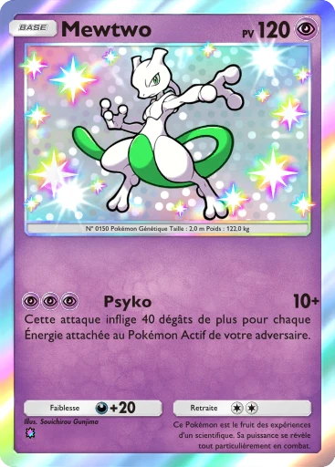 Carte Pokémon Mewtwo de l'extension Domination Céleste
