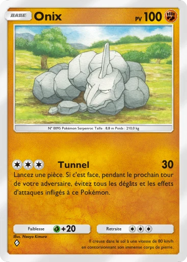 Carte Pokémon Onix de l'extension Embrasement Écarlate