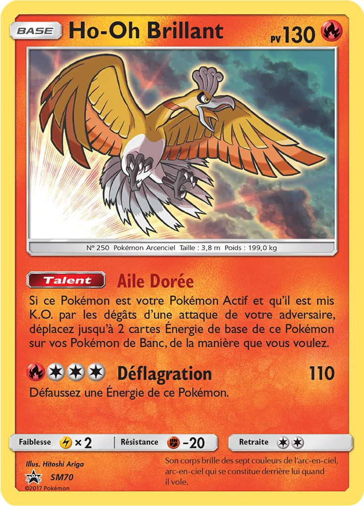 Carte Pokémon Ho-Oh Brillant de l'extension Promo SM