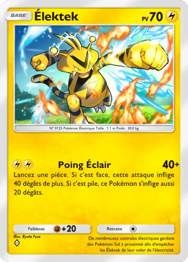 Carte Pokémon Élektek de l'extension Puissance Génétique