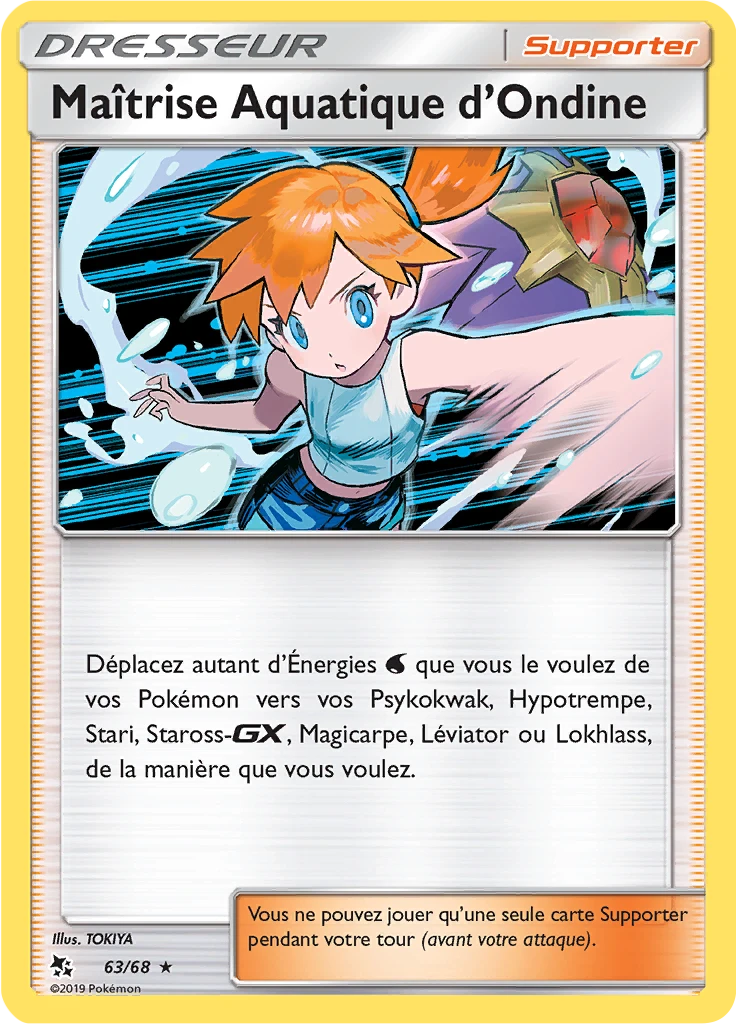 Carte Pokémon Maîtrise Aquatique d’Ondine de l'extension Destinées Occultes