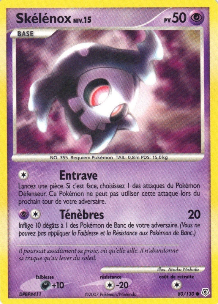 Carte Pokémon Skelénox de l'extension Diamant & Perle