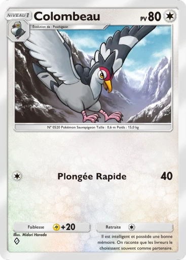 Carte Pokémon Colombeau de l'extension Domination Céleste