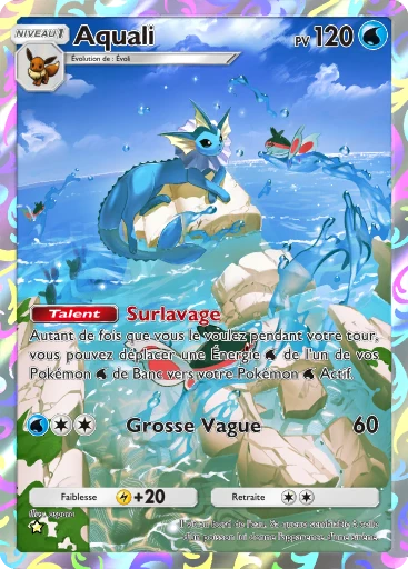 Carte Pokémon Aquali de l'extension L'Île Fabuleuse