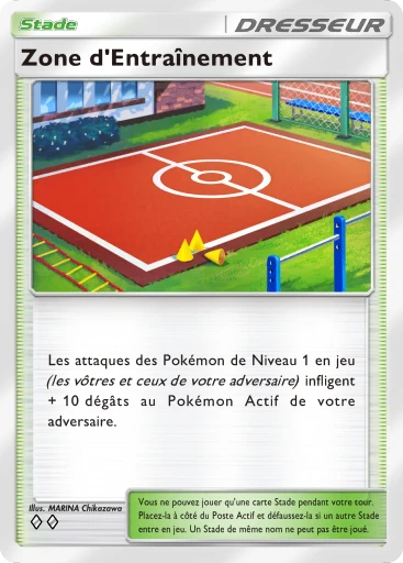 Carte Pokémon Zone d'Entraînement de l'extension Booster de Luxe Méga