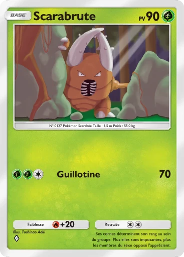 Carte Pokémon Scarabrute de l'extension Sagesse entre Ciel et Mer