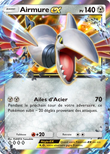 Carte Pokémon Airmure-ex de l'extension Booster de Luxe ex