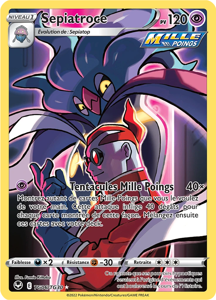 Carte Pokémon Sepiatroce de l'extension Tempête Argentée