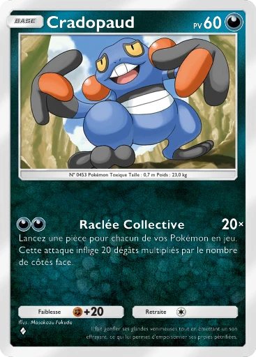 Carte Pokémon Cradopaud de l'extension Choc Spatio-Temporel