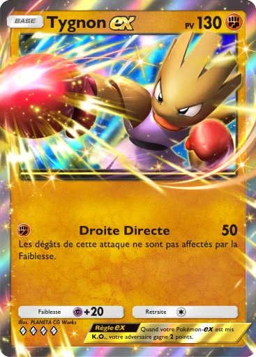 Carte Pokémon Tygnon-ex de l'extension Booster de Luxe Méga