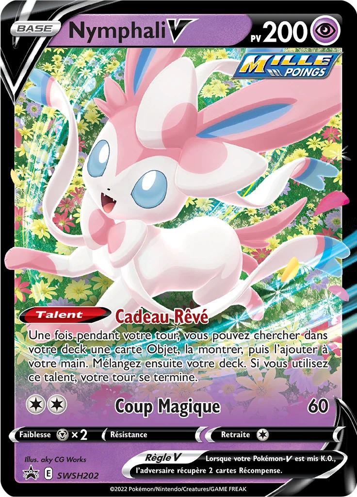 Carte Pokémon Nymphali V de l'extension Promo SWSH
