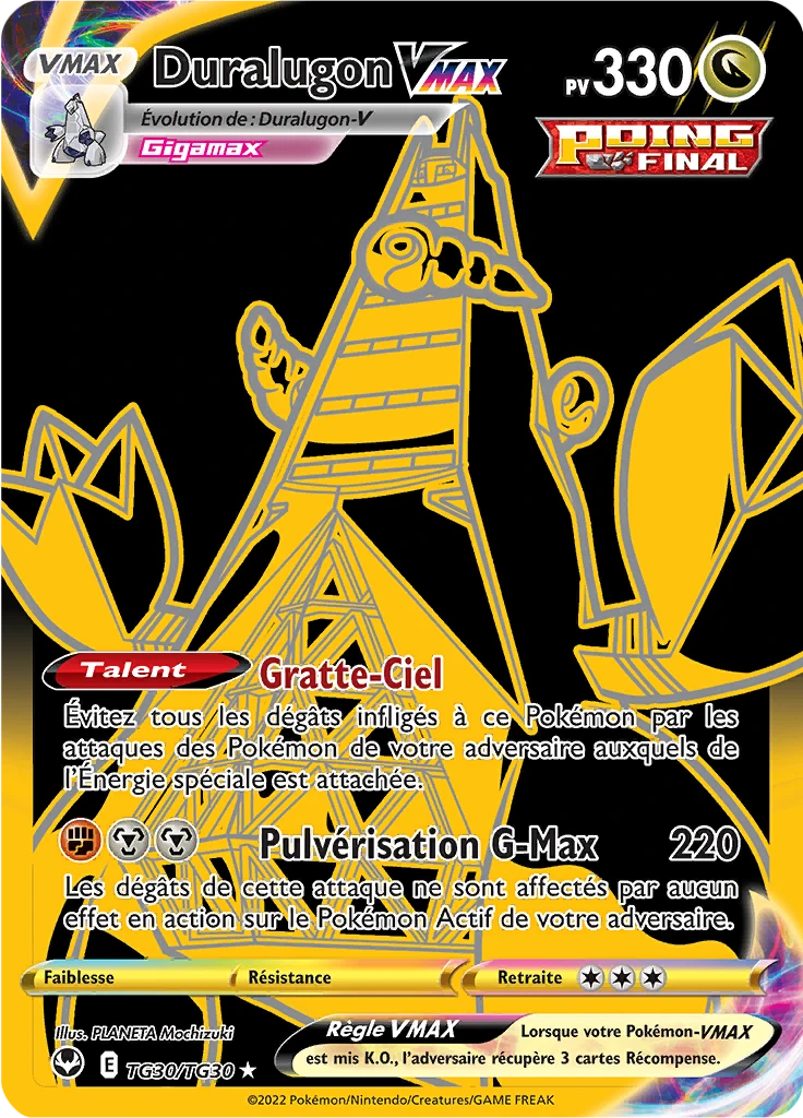 Carte Pokémon Duralugon VMAX de l'extension Tempête Argentée