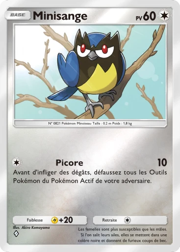 Carte Pokémon Minisange de l'extension Booster de Luxe Méga