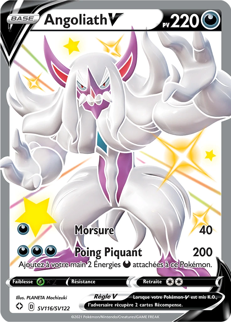 Carte Pokémon Angoliath V de l'extension Destinées Radieuses