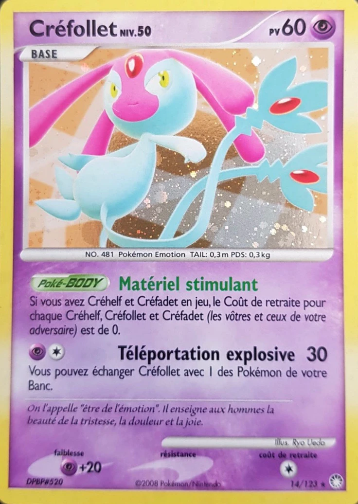 Carte Pokémon Créfollet de l'extension Trésors Mystérieux