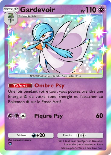 Carte Pokémon Gardevoir de l'extension La Clairière d'Évoli
