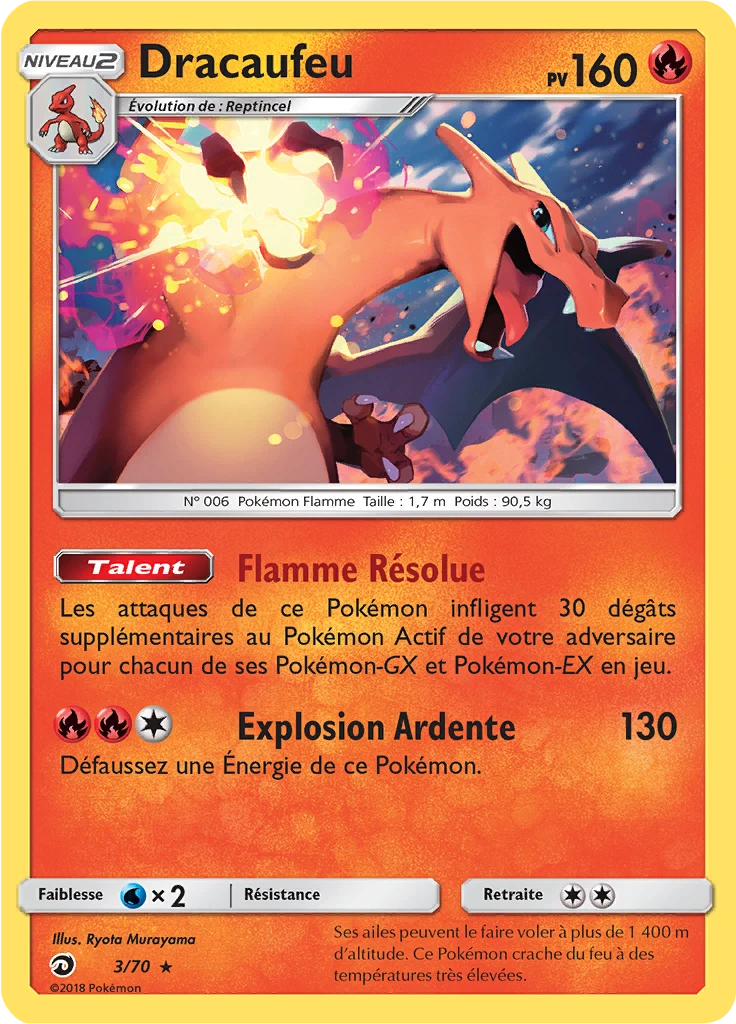 Carte Pokémon Dracaufeu de l'extension Majesté Des Dragons