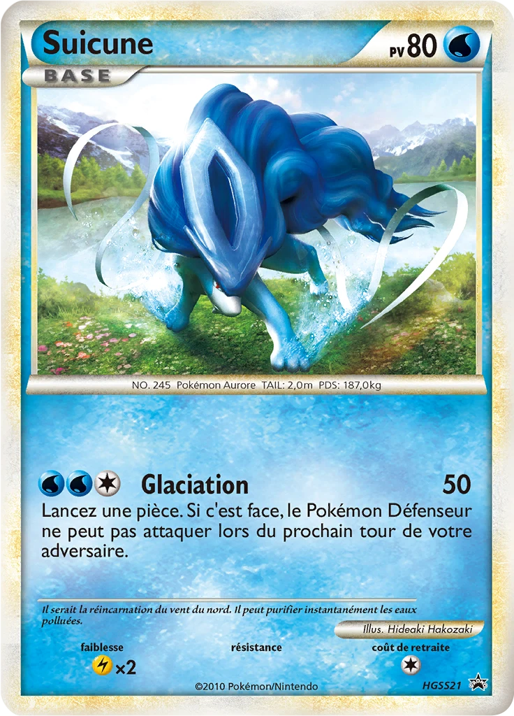 Carte Pokémon Suicune de l'extension Promo HGSS