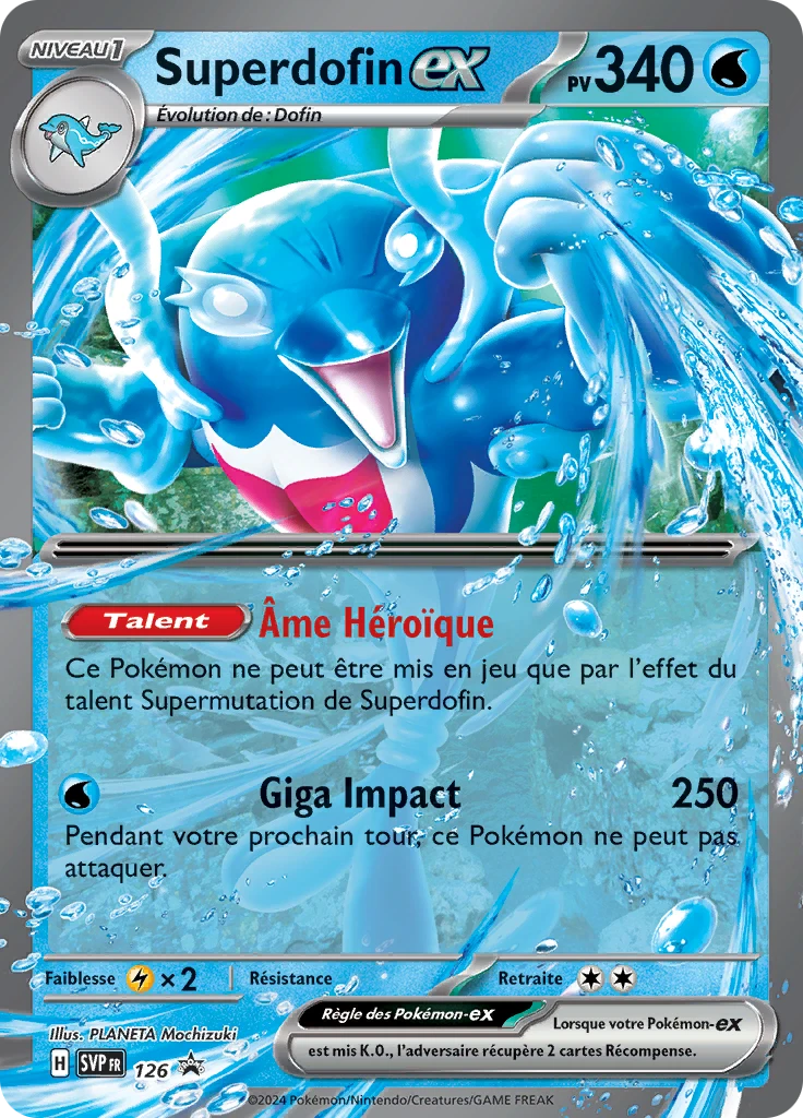 Carte Pokémon Superdofin-ex de l'extension SVP Black Star Promos