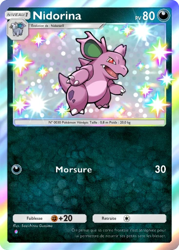 Carte Pokémon Nidorina de l'extension Sagesse entre Ciel et Mer
