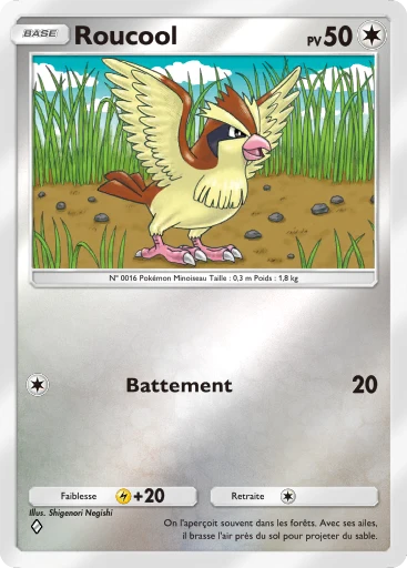 Carte Pokémon Roucool de l'extension Booster de Luxe ex
