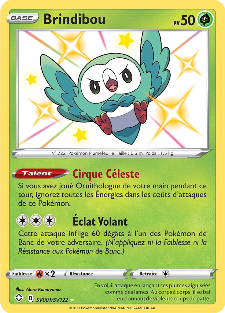 Carte Pokémon Brindibou de l'extension Destinées Radieuses
