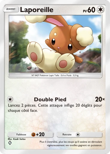 Carte Pokémon Laporeille de l'extension Embrasement Écarlate