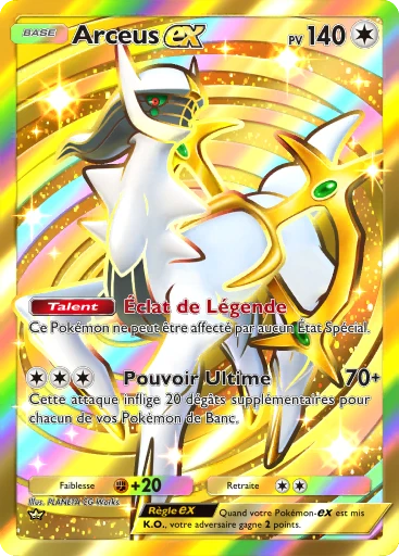 Carte Pokémon Arceus-ex de l'extension Lumière Triomphale