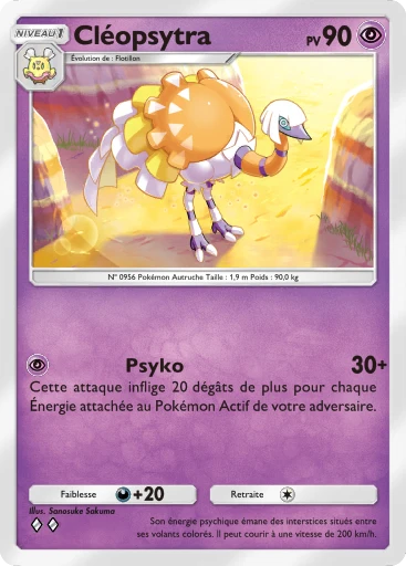 Carte Pokémon Cléopsytra de l'extension Merveilles de Paldea