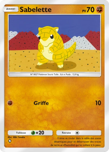 Carte Pokémon Sabelette de l'extension Puissance Génétique
