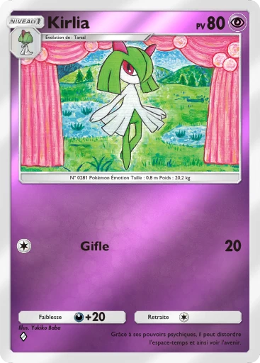 Carte Pokémon Kirlia de l'extension Booster de Luxe ex