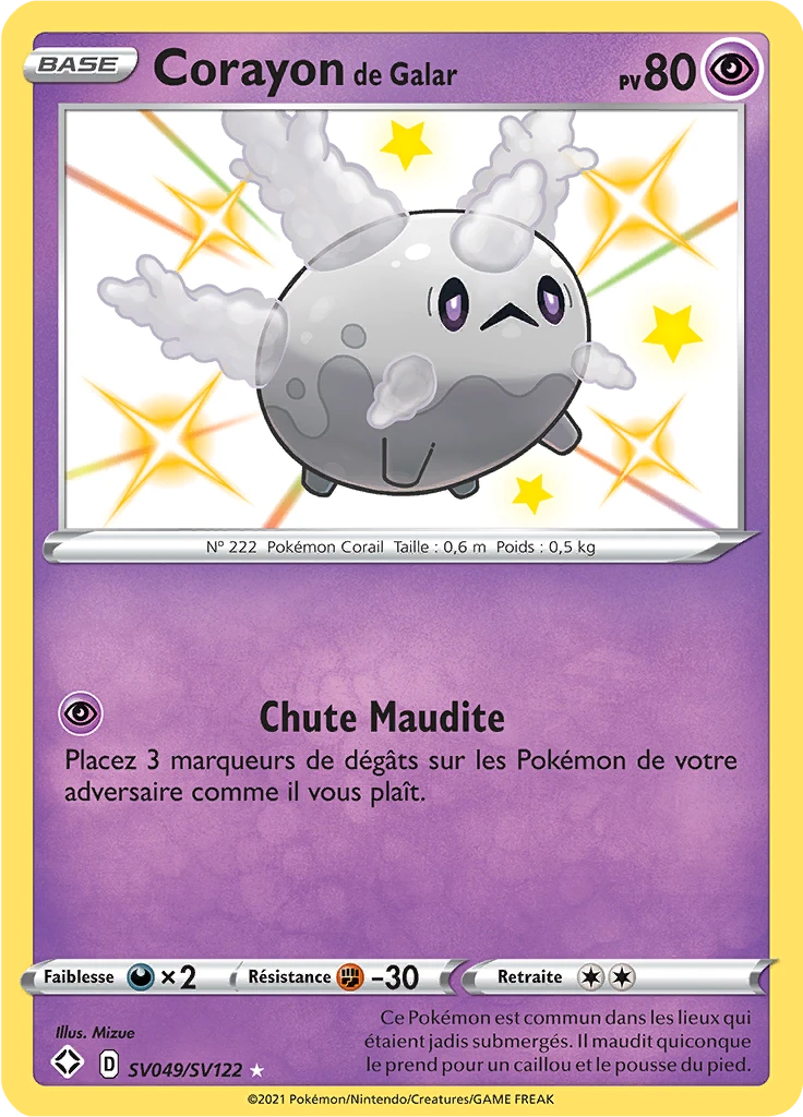 Carte Pokémon Corayon de Galar de l'extension Destinées Radieuses