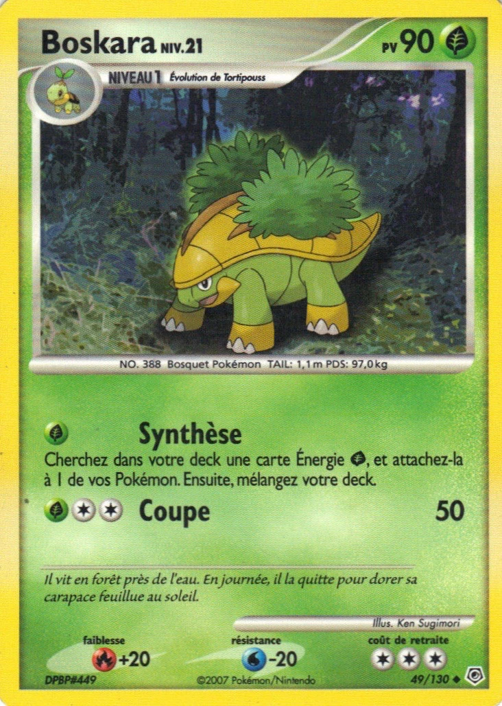 Carte Pokémon Boskara de l'extension Diamant & Perle