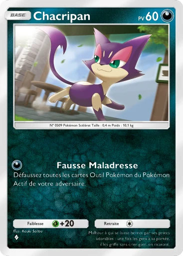 Carte Pokémon Chacripan de l'extension La Clairière d'Évoli