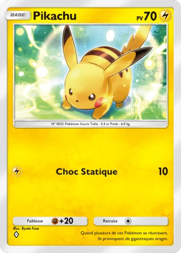 Carte Pokémon Pikachu de l'extension Méga-Rayonnement