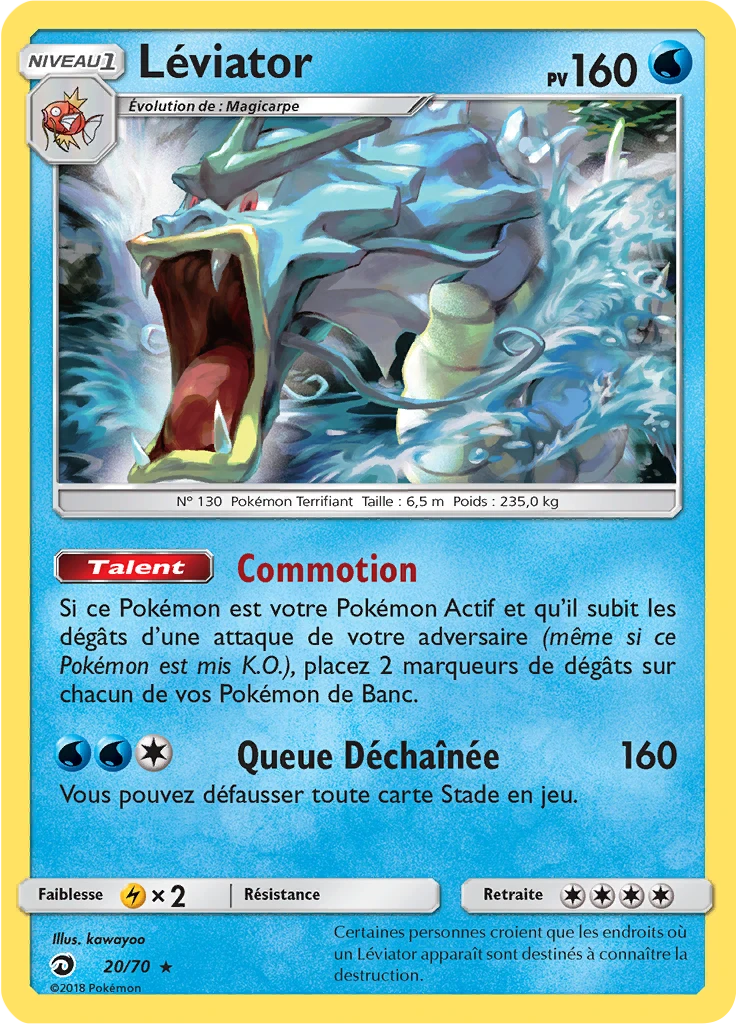 Carte Pokémon Léviator de l'extension Majesté Des Dragons