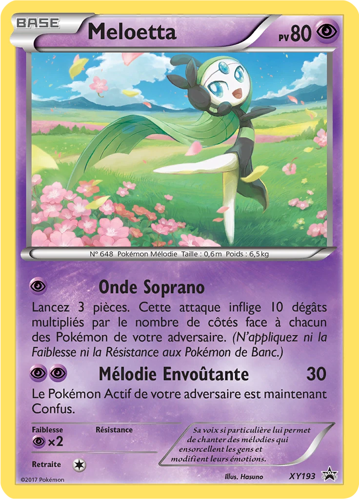 Carte Pokémon Meloetta de l'extension Promo XY