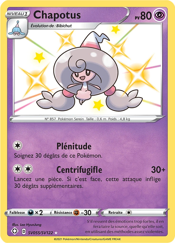 Carte Pokémon Chapotus de l'extension Destinées Radieuses