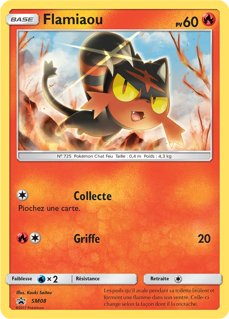 Carte Pokémon Flamiaou de l'extension Promo SM