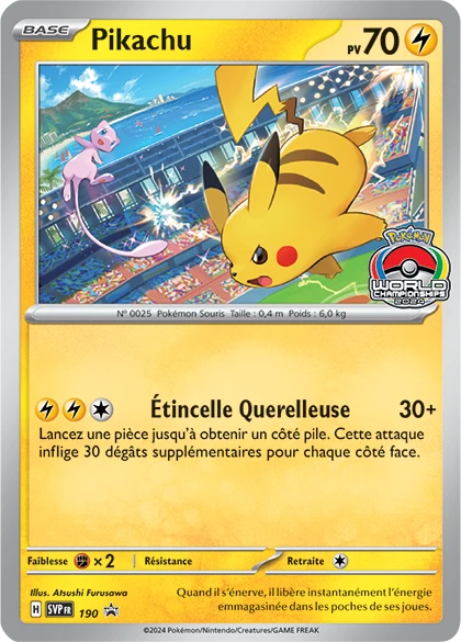 Carte Pokémon Pikachu de l'extension SVP Black Star Promos
