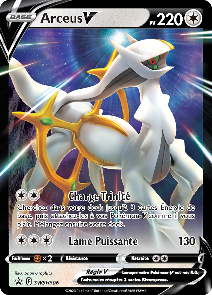 Carte Pokémon Arceus V de l'extension Promo SWSH