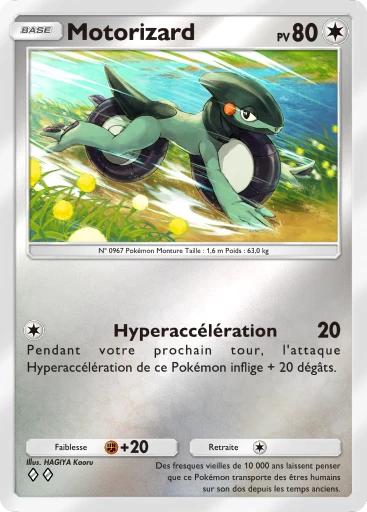 Carte Pokémon Motorizard de l'extension Booster de Luxe ex